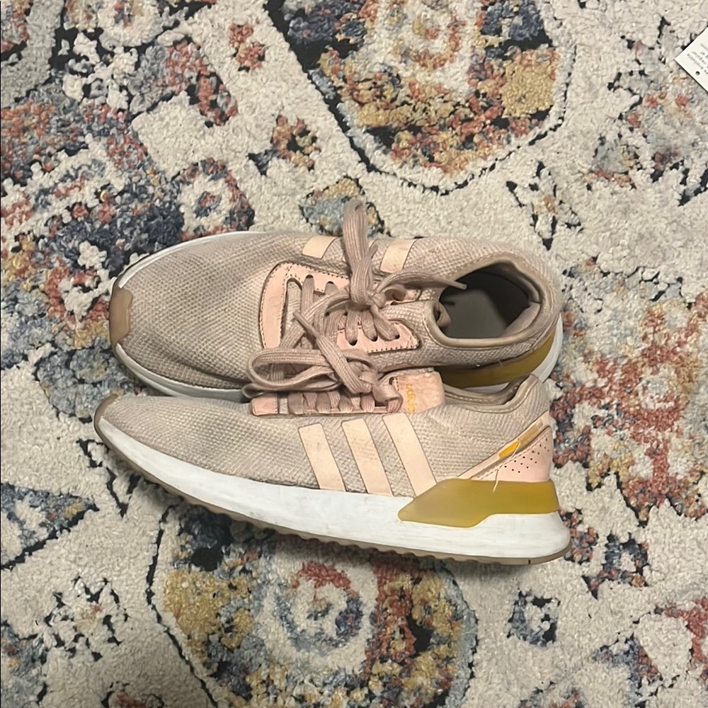 Adidas Peach and Mustard Sneakers